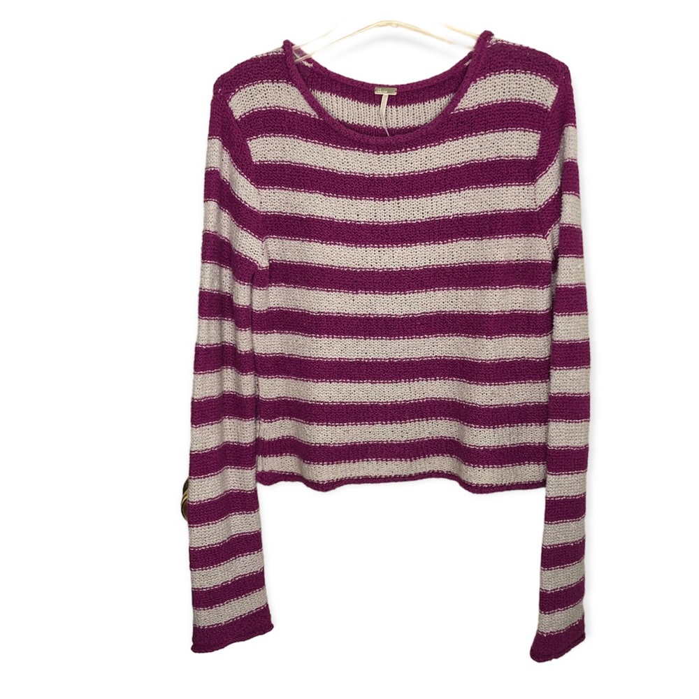 Free People Beach Shake N Roll Striped Knit Sweater - Picture 2 of 8